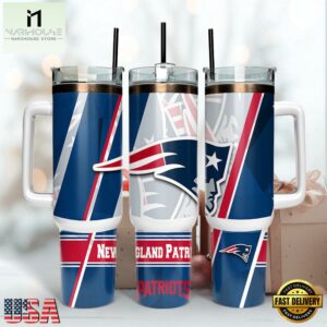 NFL Team New England Patriots Logo Tumbler 40Oz Handle