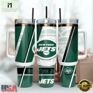 NFL Team New York Jets Logo Tumbler 40Oz Handle