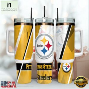 NFL Team Pittsburgh Steelers Logo Tumbler 40Oz Handle