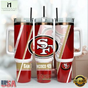 NFL Team San Francisco 49ers Logo Tumbler 40Oz Handle