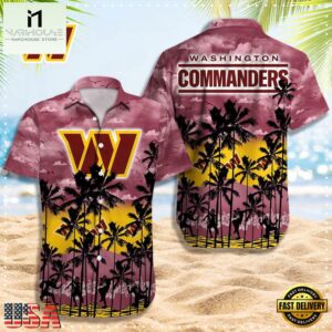 NFL Washington Commanders Logo Team Vintage Hawaiian Shirt