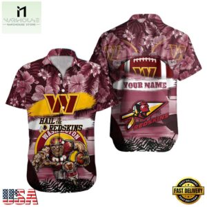 NFL Washington Commanders Mascot Football Hawaiian Shirt