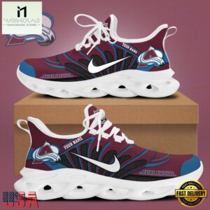 NHL Colorado Avalanche Hockey Logo Custom Name Max Soul Shoes