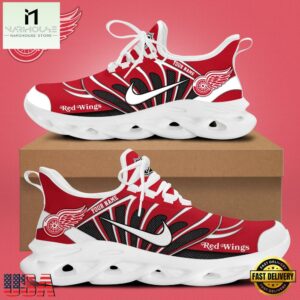 NHL Detroit Red Wings Hockey Logo Custom Name Max Soul Shoes