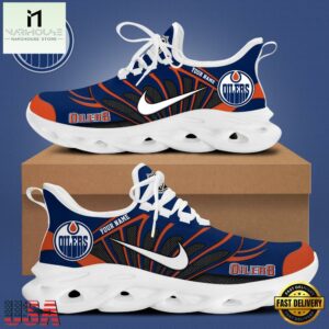 NHL Edmonton Oilers Hockey Logo Custom Name Max Soul Shoes