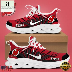 NHL New Jersey Devils Hockey Logo Custom Name Max Soul Shoes