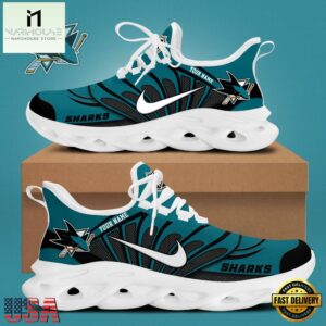 NHL San Jose Sharks Hockey Logo Custom Name Max Soul Shoes