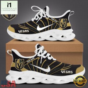 NHL Vegas Golden Knights Hockey Logo Custom Name Max Soul Shoes