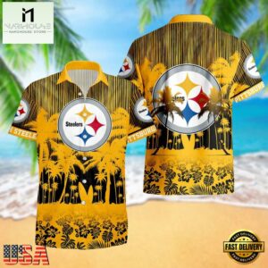 Pittsburgh Steelers Palm Tree Garden Pattern Hawaii Shirt
