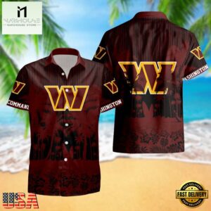 Washington Football Team Palm Tree Garden Pattern Hawaii Shirt