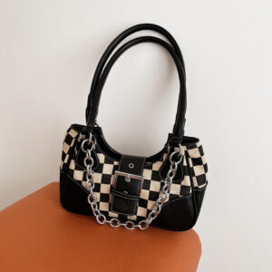 Alternative view of Women's New Versatile One Shoulder Chessboard Bag