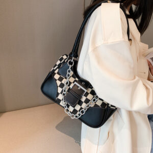 Women's New Versatile One Shoulder Chessboard Bag
