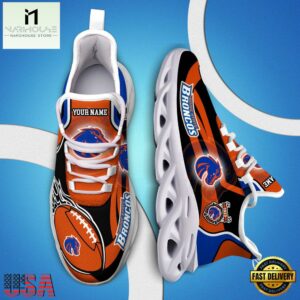 Custom Name Boise State Broncos NCAA Team Sport Max Soul Shoes