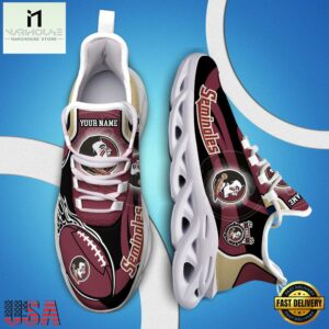 Custom Name Florida State Seminoles NCAA Team Sport Max Soul Shoes
