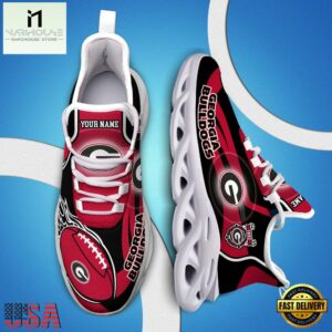 Custom Name Georgia Bulldogs NCAA Team Sport Max Soul Shoes