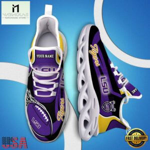 Custom Name LSU TIGERS NCAA Team Sport Max Soul Shoes