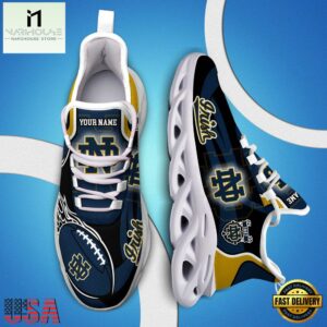 Custom Name Notre Dame Fighting Irish NCAA Team Sport Max Soul Shoes