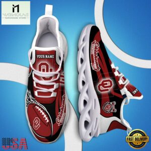 Custom Name Oklahoma Sooners NCAA Team Sport Max Soul Shoes