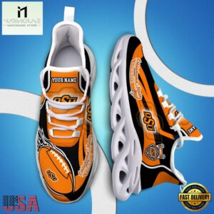 Custom Name Oklahoma State Cowboys NCAA Team Sport Max Soul Shoes