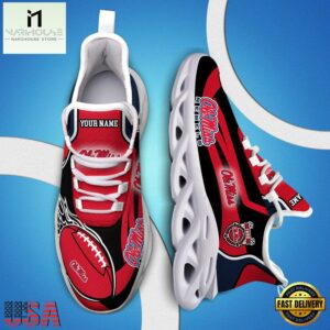 Custom Name Ole Miss Rebels NCAA Team Sport Max Soul Shoes