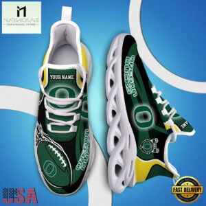 Custom Name Oregon Ducks NCAA Team Sport Max Soul Shoes