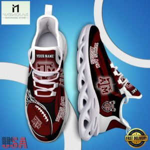 Custom Name Texas A&M Aggies NCAA Team Sport Max Soul Shoes