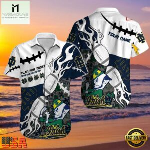 NCAA Custom Name Notre Dame Fighting Irish Hawaiian Shirt Man