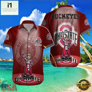 NCAA Custom Name Ohio State Buckeyes Hawaiian Shirt For Men And Women