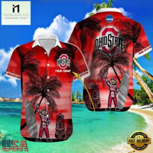 NCAA Custom Name Ohio State Buckeyes Hawaiian Shirt Man