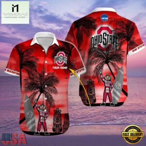 NCAA Custom Name Ohio State Buckeyes Hawaiian Shirt Man