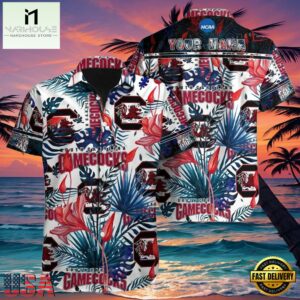 NCAA Custom Name South Carolina Gamecocks Hawaiian Shirt Man