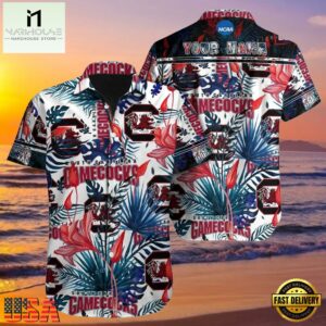NCAA Custom Name South Carolina Gamecocks Hawaiian Shirt Man