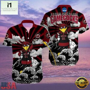 NCAA Custom Name South Carolina Gamecocks Hawaiian Shirt Outfit