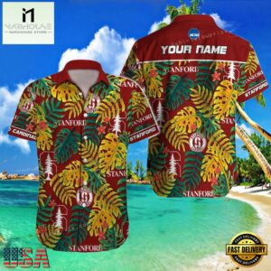 NCAA Custom Name Stanford Cardinal Hawaiian Shirt Outfit