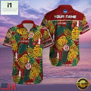 NCAA Custom Name Stanford Cardinal Hawaiian Shirt Outfit
