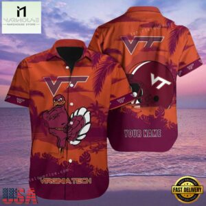 NCAA Custom Name Virginia Tech Hokies Hawaiian Shirt Cheap For Men Women