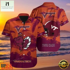 NCAA Custom Name Virginia Tech Hokies Hawaiian Shirt Cheap For Men Women