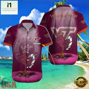 NCAA Custom Name Virginia Tech Hokies Hawaiian Shirt For Men And Women