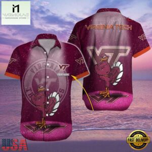 NCAA Custom Name Virginia Tech Hokies Hawaiian Shirt For Men And Women