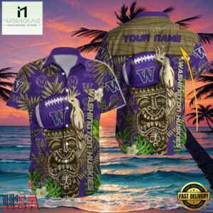 NCAA Custom Name Washington Huskies Hawaiian Shirt Cheap For Mens Womens , Aloha Hawaiian Shirts 7 NCAA Custom Name Washington Huskies Hawaiian Shirt Cheap For Mens Womens
