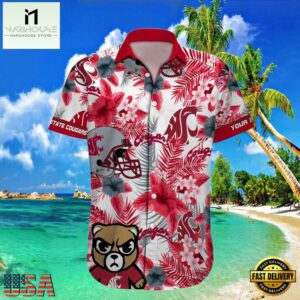 NCAA Custom Name Washington State Cougars Hawaiian Shirt Aloha Hawaiian Shirt