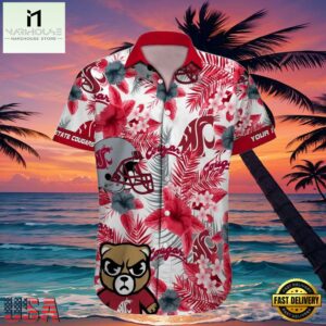 NCAA Custom Name Washington State Cougars Hawaiian Shirt Aloha Hawaiian Shirt , Aloha Hawaiian Shirts 7 NCAA Custom Name Washington State Cougars Hawaiian Shirt Aloha Hawaiian Shirt