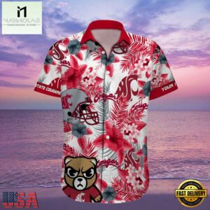 NCAA Custom Name Washington State Cougars Hawaiian Shirt Aloha Hawaiian Shirt