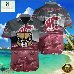 NCAA Custom Name Washington State Cougars Hawaiian Shirt Cheap For Men Women