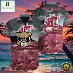NCAA Custom Name Washington State Cougars Hawaiian Shirt Cheap For Men Women
