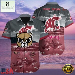NCAA Custom Name Washington State Cougars Hawaiian Shirt Cheap For Men Women