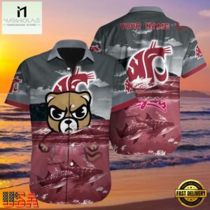 NCAA Custom Name Washington State Cougars Hawaiian Shirt Cheap For Men Women