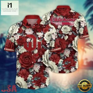 NCAA Oklahoma Sooners Palm Tree Summer Beach Hawaiian Shirt