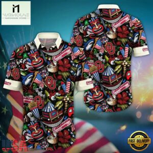 NCAA Oklahoma Sooners Palm Tree Trendy Summer Hawaiian Shirt