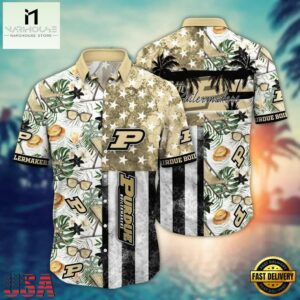 NCAA Purdue Boilermakers Flower Sport Team Hawaiian Shirt
